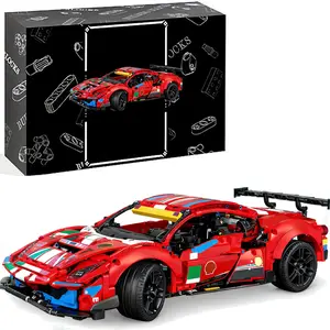 488 GTE Super Sports Car Exclusive Collectible Model, 1677 Pieces, 1:10 Collectors building Set for Adults
