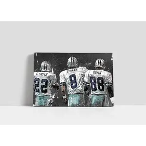 Troy Aikman Emmitt Smith Michael Irvin Poster NO FRAME Decor Wall Print Dallas Cowboys Poster Football Artwork NFL Wall Art Print Home Decor L181