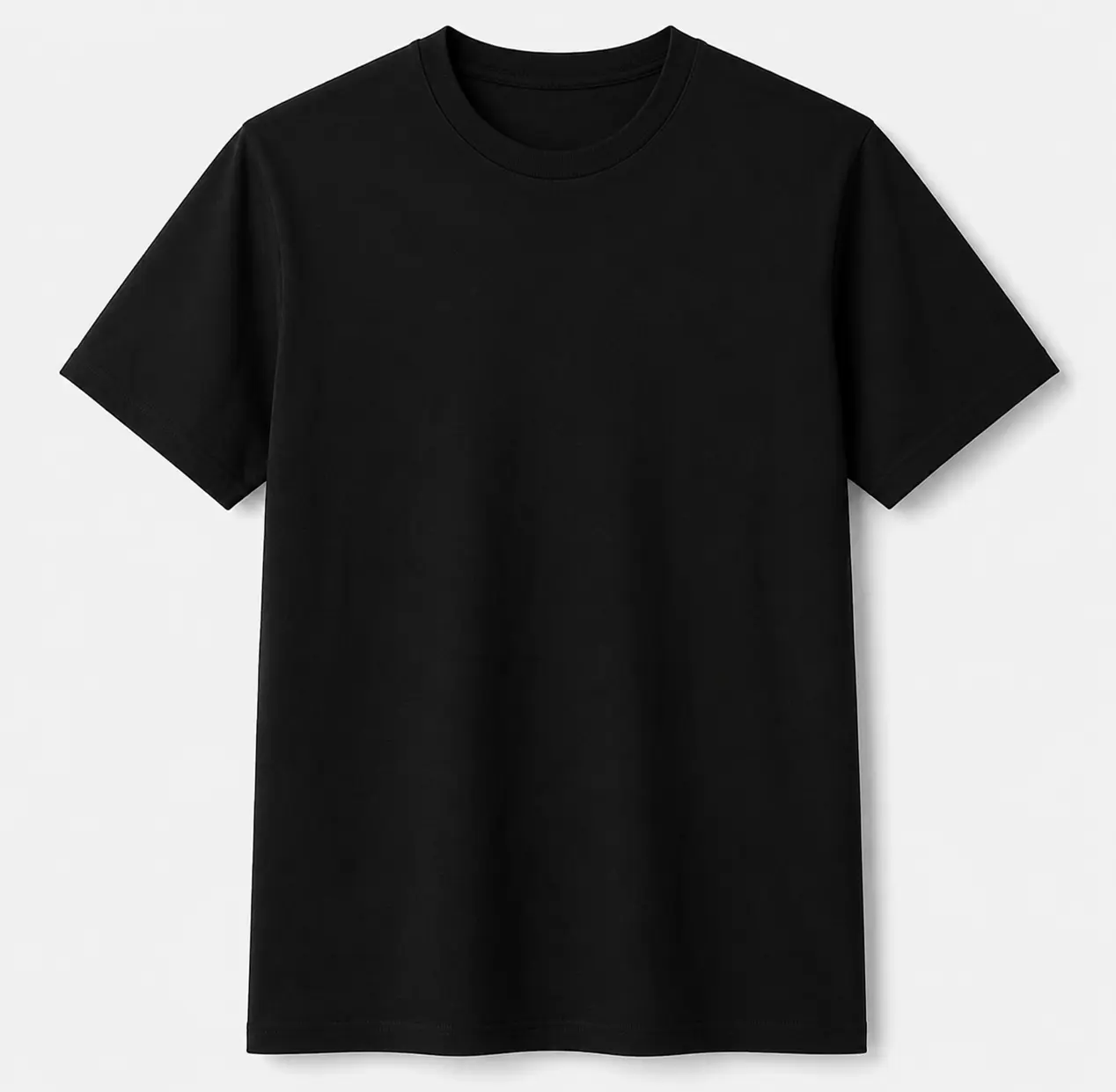 Plain Black T-Shirt | Classic Unisex Crewneck Tee | Minimalist Basic Shirt | Everyday Casual Cotton Tee | Blank Shirt for Custom Designs