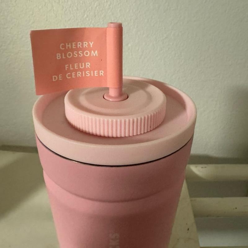 Starbucks 2025 PINK CHERRY BLOSSOM Soft Touch Leak Proof Twist Seal Tumbler Coffee Drinkware Bottle Cup