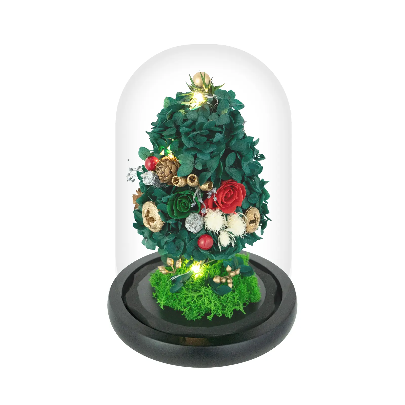 GLAMOUR BOUTIQUE Classic Green Christmas Tree Decor Box Gift Bouquet, Everlasting Flowers, Holiday Charm GLAMOUR BOUTIQUE Classic Green Christmas Tree Decor Box Gift Bouquet, Everlasting Flowers, Holiday Charm