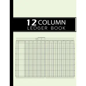 12 Column Ledger Book: Simple Twelve Column for Bookkeeping and Accounting | Log Book for Small Business and Personal Use - Paperback