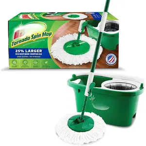 Tornado Spin Mop System | Mop and Bucket with Wringer Set | Mops for Floor Cleaning | 1 Mop  Included