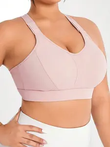 Wireless Full Cup Plus Size Bra, High Support for Running, Daily Wear, No Show Under Clothes, Comfortable for Home & Yoga, Wireless Sports Bra