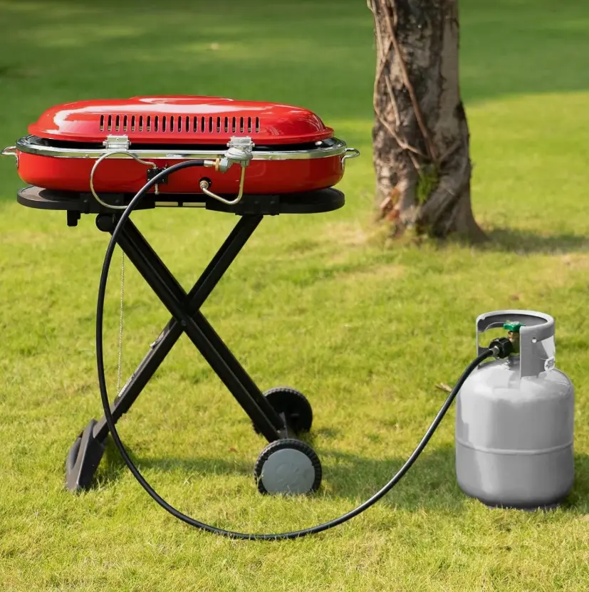 6FT LP Propane Adapter Hose - 1lb to 20lb QCC1 Type1 Tank Conversion Hose with Gas Tank Connection, 6FT Length, Compatible & Versatile for Gas Grilling, Household Appliance Parts & Accessories, 6 Feet Length