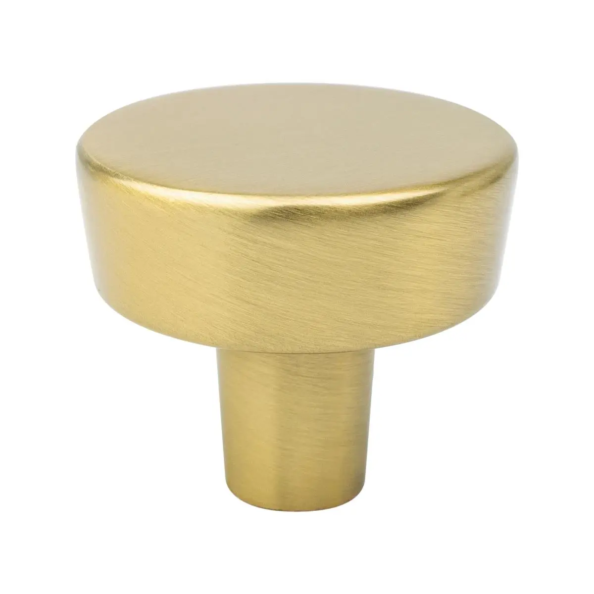 212 MAIN Berenson Brookridge Round Door Knob, Modern Brushed Gold Finish, Zinc Base Door Hardware