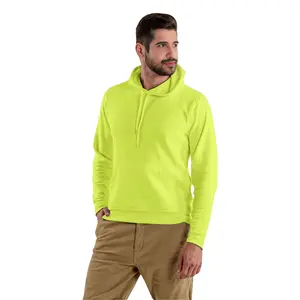 CROWN CRAZE High Visibility Safety Hooded Sweatshirts for Men, Hi Vis Fleece Pullover 50/50 Cotton/Polyester Work Sweater  for Men