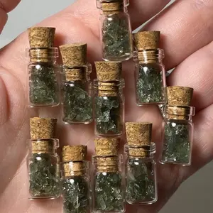 ONE mini glass vial of Moldavite Mini Shards
