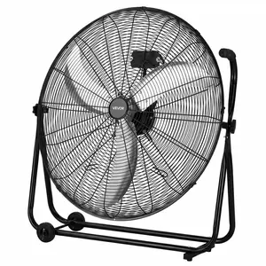 【fathersdaygift】VEVOR 30-Inch Industrial Shop Floor Drum FanHigh Velocity 12000 CFMHeavy Duty Aluminum Blades3 Speeds360-Degree TiltIdeal for GarageWarehouseWorkshopBlackFans