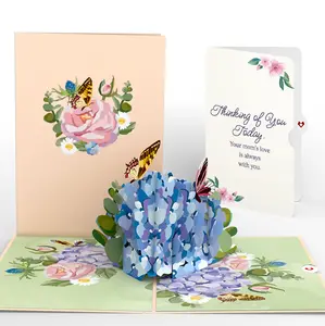 Hydrangea Butterflies Mother's Day Pop-Up Card and Thinking of You Today Sentiment Set