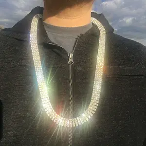 Men's Pharaoh Chain Four Row Simulated CZ Iced Gold Silver Plated Hip Hop Necklace 20" 30" Fashion