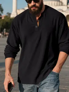 Men's Outdoor Corduroy Casual Round Neck Long Sleeve Sweatshirt, 2026 Spring Autumn Trends, Streetwear for Comfortable Style