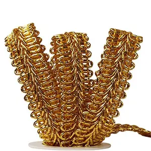 5/8" X 10 Yards Gold Metallic Gimp Braid Trim