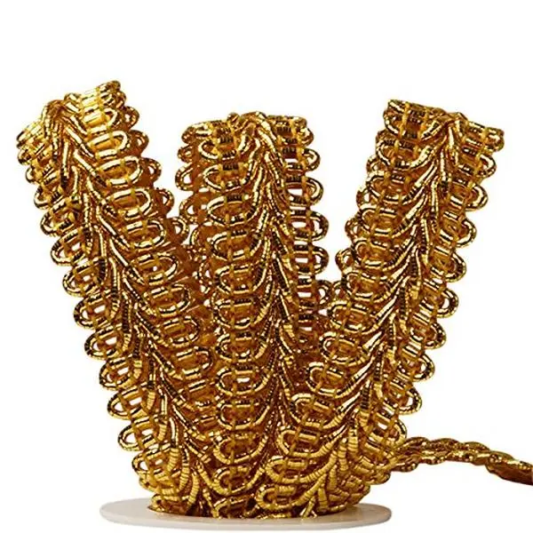 5/8" X 10 Yards Gold Metallic Gimp Braid Trim