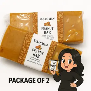Yana's Maní Peanut Bars Snack - Package of 2 - Tasty Snack Natural