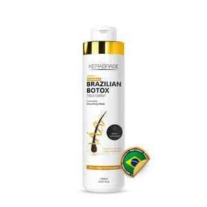 Kerabrasil STEP 01 Brazilian Botox Keratin Shampoo - Deep Repair & Strengthening for Damaged Frizzy Hair - Smooth Manageable Locks - Perfect for Chemically Treated Hair - 1000ml
