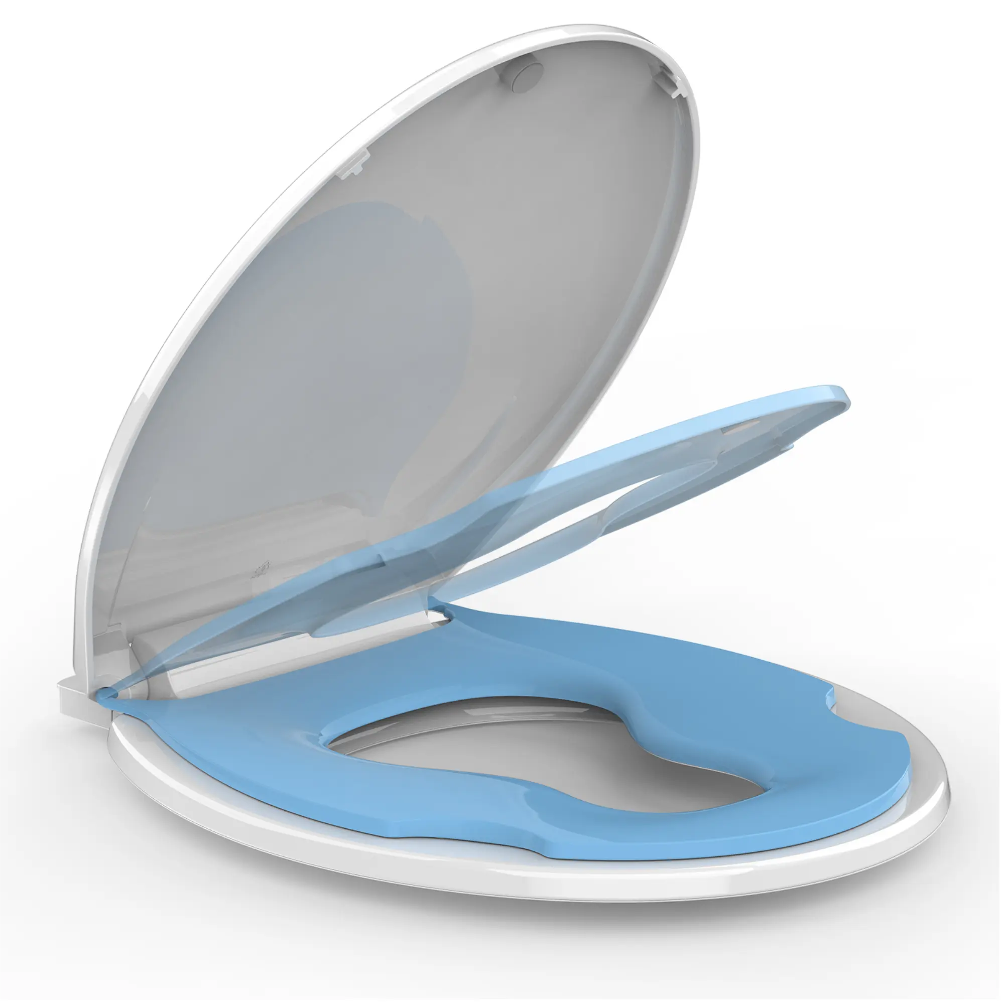 Elongated Toilet Seat, Slow Close Plastic Toilet Cover, Stain Resistant & Easy Clean Surface, with Quick-Release Hinges and Quick-Attach Hardware