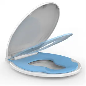 Elongated Toilet Seat, Slow Close Plastic Toilet Cover, Stain Resistant & Easy Clean Surface, with Quick-Release Hinges and Quick-Attach Hardware