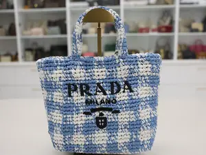 Pre-owned PRADA NYLON Tote Bags RAFFIA TOTE HANDBAG