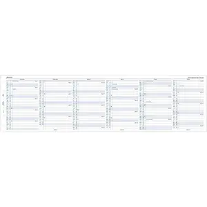 Filofax Calendar Diary Refill, Pocket Size, Vertical Year Planner, White Paper, English, 2026 (C68202-26)