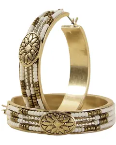 Lainey Wilson Women's Beaded Hoop Earrings - 37G00139