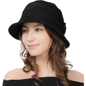 1920S  Cloche Bucket Hat Packable Ladies Church Derby Party Fashion Floopy Winter 55-64CM