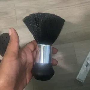 Barber Neck Brush, Soft Neck Duster Brush, Hair Cleaning Sweeping Duster with Plastic Handle Grip, Hair Styling Tool for Home Salon, Christmas Gift