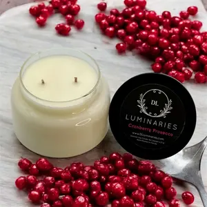 Cranberry Prosecco - Double Wick Glass Jar 10 oz
