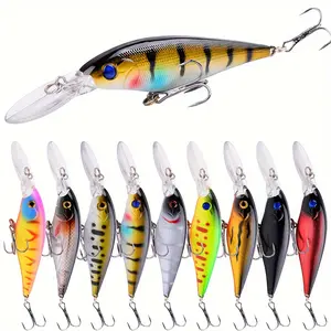 10pcs Bionic Minnow Fishing Lures Set - for Freshwater and Saltwater Fishing - Bass Fishing Tackle