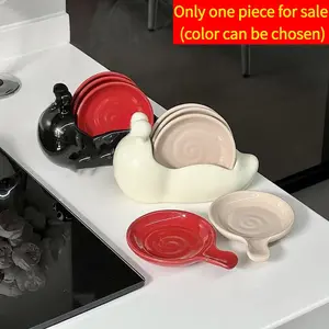 Cute Snail Ceramic Dipping Dish Set, 5-Piece Includes Storage Box, Perfect for Table or Coffee Table Snacks Desserts Candies