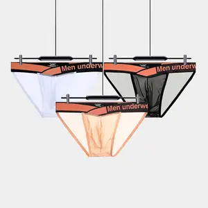 Men's Underwear Transparent Bikini Mesh Underpants Large Crotch Pouch Sport Briefs for Men Comfortable & Breathable