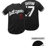 Men's Letter & Figure Embroidered Baseball Jersey, Casual Loose Short Sleeve V Neck Baseball Top for Fall & Winter, Men's Sportswear for Training & Competition