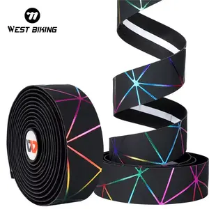 WEST BIKING High Quality Anti-slip Bicycle Handlebar Tape with Bar End Plugs Professional Colorful Bicycle Handlebar Tape