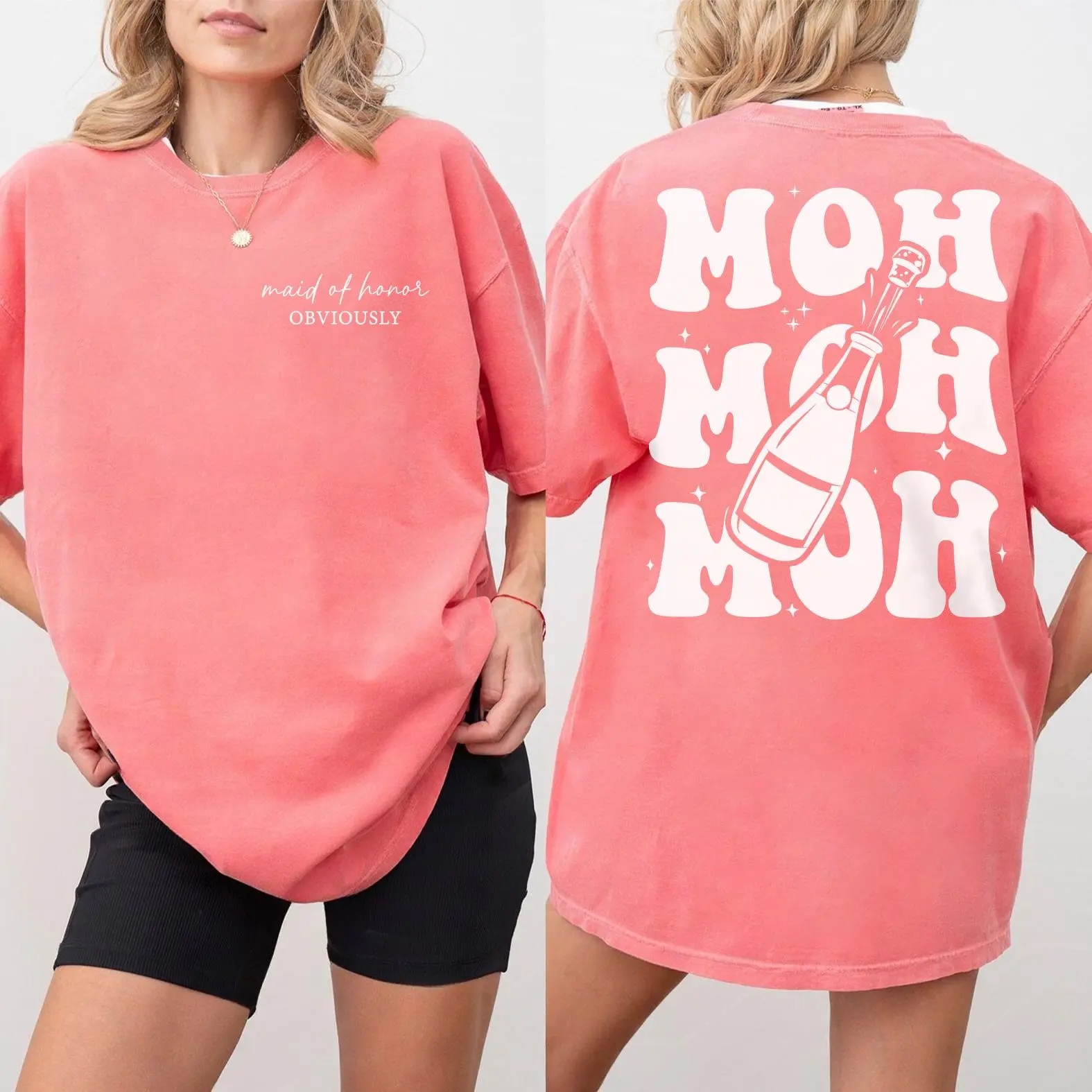 Comfort Colors Maid of Honor Obviously Shirt, Maid of Honor Shirt, Bachelorette Party Graphic Tee, Wedding Gift