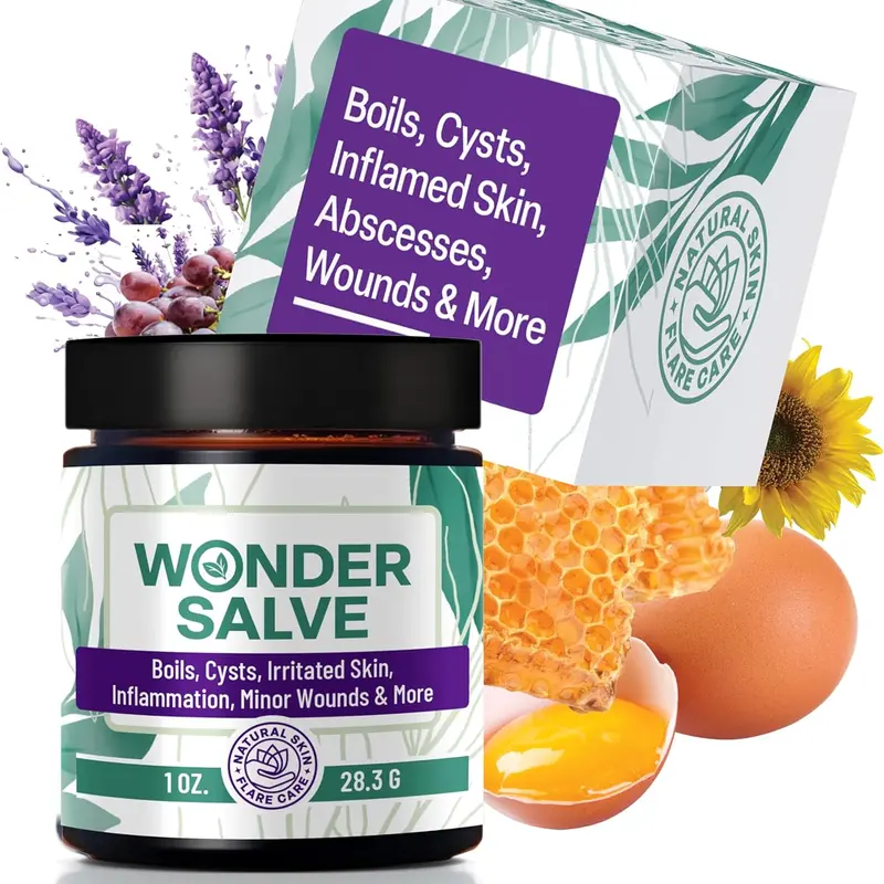 OWELL Naturals Wonder Salve Smooth Hydrating Balm - Paraben-Free Daily Body Care Hydrating Moisturizer for Dry, Chafe-Prone, Sensitive Areas - Lightweight Barrier Support with Propolis & Egg Yolk Extract