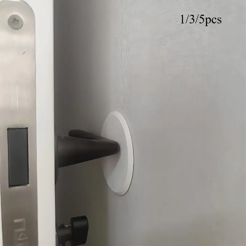 1/3/5pcs, Door Stopper Pad For Wall, Self Adhesive Silicone Bumper Pad For Wall, Door Knob Stopper Protector For Wall, Silencer For Door Handle Bumper, Soft Rubber Crash Pad For Home Office