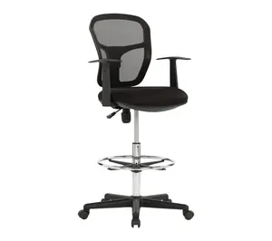 Studio Designs Riviera Drafting Work Chair with Foot Rest Ring