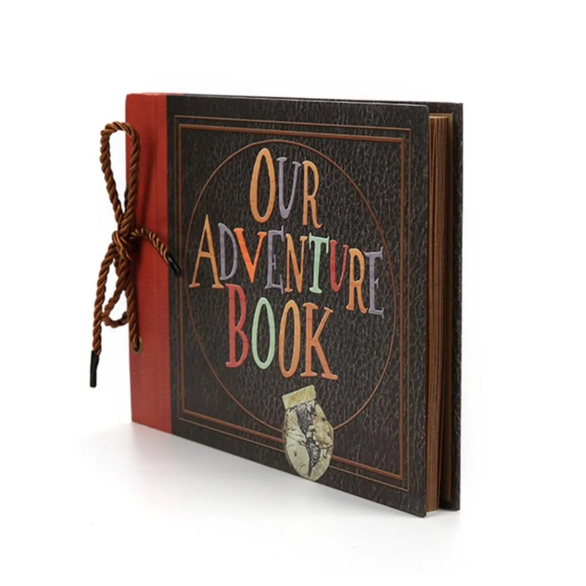 Our Adventure Book Scrapbook Photo Album 8.9x7.7inch Retro Style 146 pages Embossed Letter Cover Travel