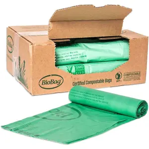 (USA) Compostable Bag, 48 Gallon, 80 Count, 100% Certified Compostable Trash Bag Liners for Food Waste, and, Trash Bag