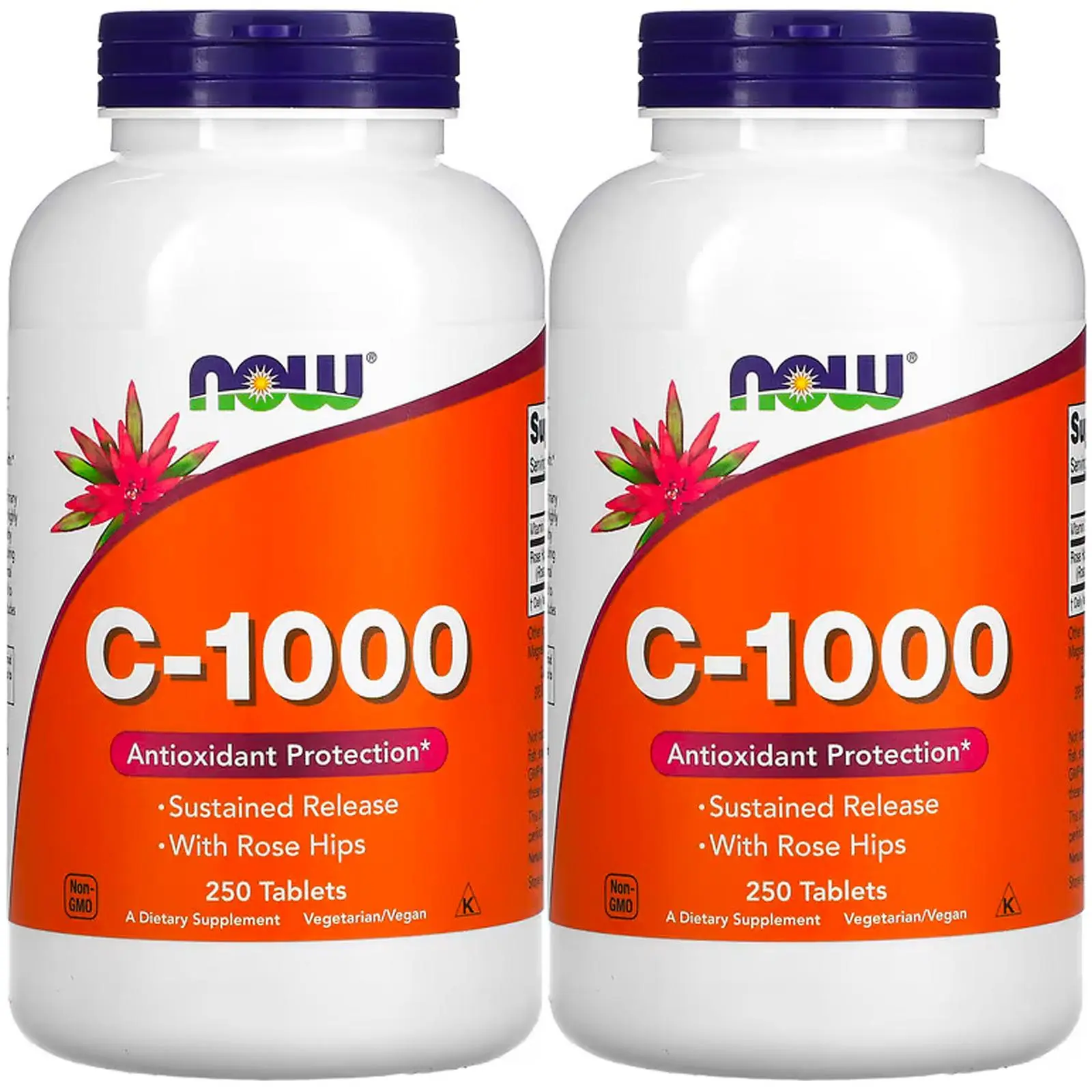 NOW Foods Now Foods, (2 Pack) C-1000, 250 Tablets
