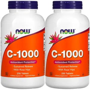 NOW Foods Now Foods, (2 Pack) C-1000, 250 Tablets