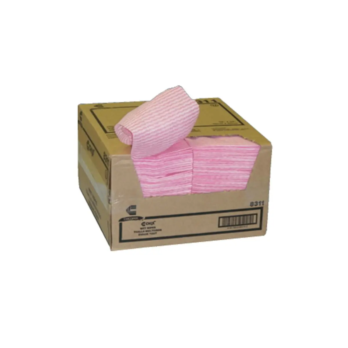 Chicopee CHI 8507 Rayon Water Absorbent Reusable Cleaning & Fabric Tissues & Napkins Set, 11.5x24 in Pink Diamond Pattern, 200-Count, Up to 2 Days Use, for Bathroom, Kitchen