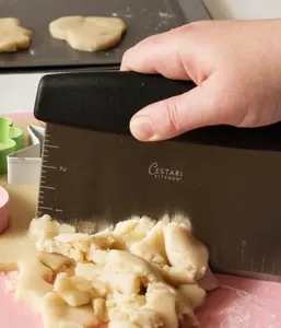 Dough Scraper : Professional Quality Stainless Steel Pastry Scraper