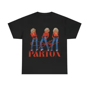 Dolly Parton Retro 80's T-Shirt - Dolly Parton Tour Merch - 80s Country Music Shirt - Run, Rose, Run Merch Casual - Gift T-shirt - Unisex Cotton Crewneck - Top Menswear Womenswear Streetwear