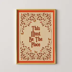 [UNFRAMED POSTER] This Must Be The Place Print,70's Wall Art,70's decor,Hippie Art, Wall Art,Retro Print,Retro home decor,70s home decor