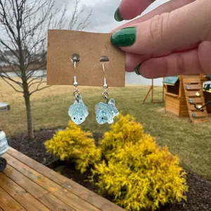 Triceratops Resin Dinosaur Dangle Earrings in Multiple Colors - Elegant Design, Simple Shape, Perfect for Any Occasion
