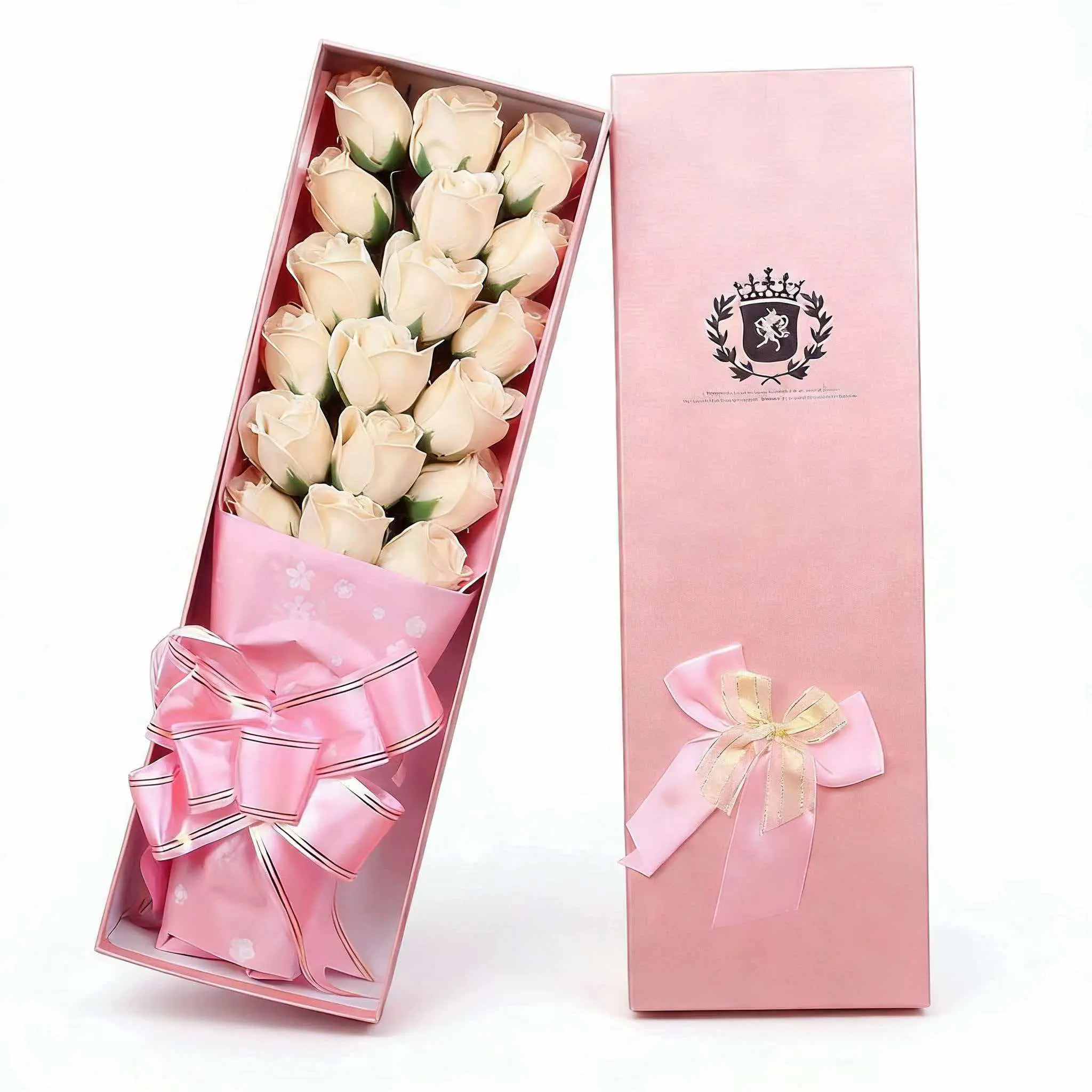 18 bouquets champagne color