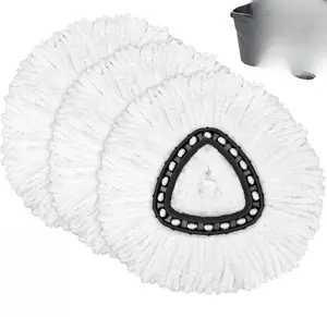 Tidy Monster 3 Pack Microfiber Mop Replacement Heads for O-Ceda EasyWrin Spin Mop Refills Durable Reusable & Machine Washable for Hard Floors & Cars