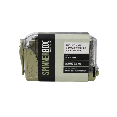 Spinnerbox™ Compact Tackle Box Organizer - Premium Storage for Anglers Who Refuse to Compromise, Groove Wall, Magnetic Lock, Instant Access, Tangled Hook Prevention, 40-Lure Capacity, Functional Fishing Gear, Boat & River Fishing Use