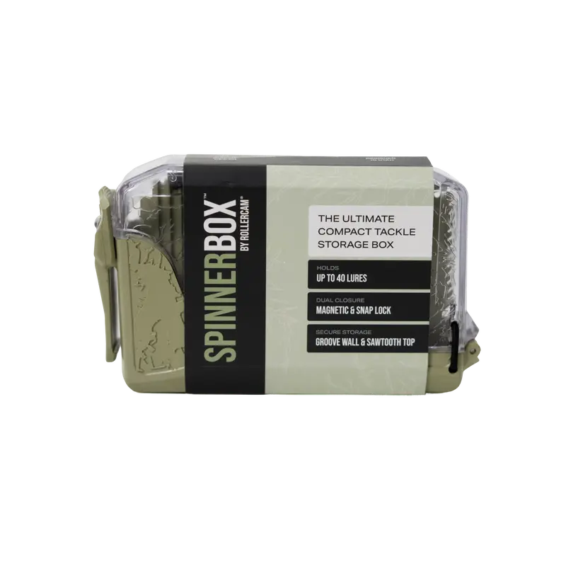 Spinnerbox™ Compact Tackle Box Organizer - Premium Storage for Anglers Who Refuse to Compromise, Groove Wall, Magnetic Lock, Instant Access, Tangled Hook Prevention, 40-Lure Capacity, Functional Fishing Gear, Boat & River Fishing Use